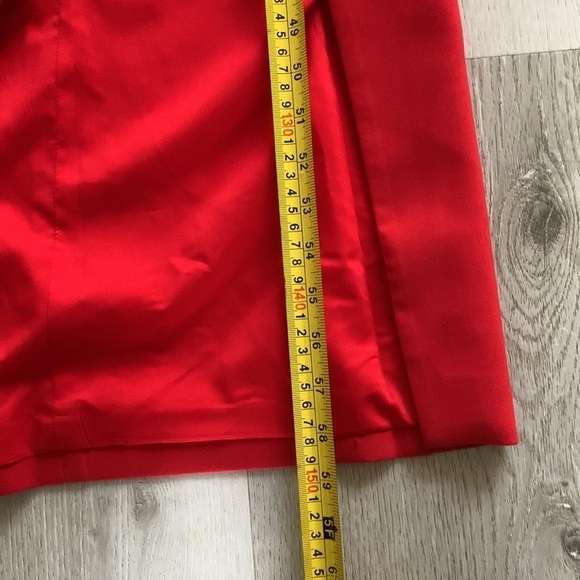 LIKELY size 4 red ruffle prom dress one shoulder  holiday Christmas maxi stretch - Picture 13 of 16